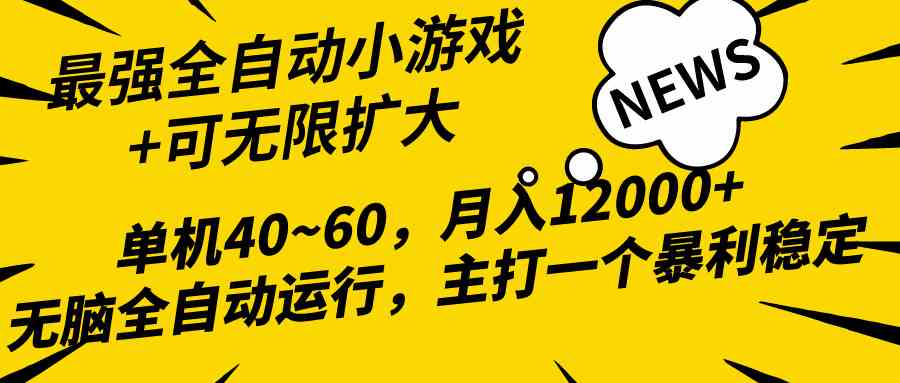 （10046期）2024最新全网独家小游戏全自动，单机40~60,稳定躺赚，小白都能月入过万-立刻分享网创平台