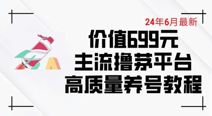 6月最新价值699的主流撸茅台平台精品养号下车攻略-立刻分享网创平台