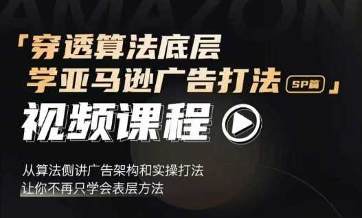 穿透算法底层，学亚马逊广告打法SP篇，从算法侧讲广告架构和实操打法，让你不再只学会表层方法-立刻分享网创平台