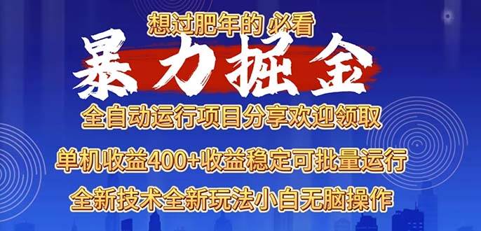 （13675期）2025暴力掘金项目，想过肥年必看！-立刻分享网创平台