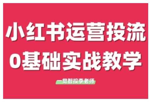 小红书运营投流，小红书广告投放从0到1的实战课，学完即可开始投放-立刻分享网创平台