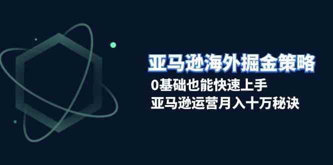 亚马逊海外掘金策略，0基础也能快速上手，亚马逊运营月入十万秘诀-立刻分享网创平台