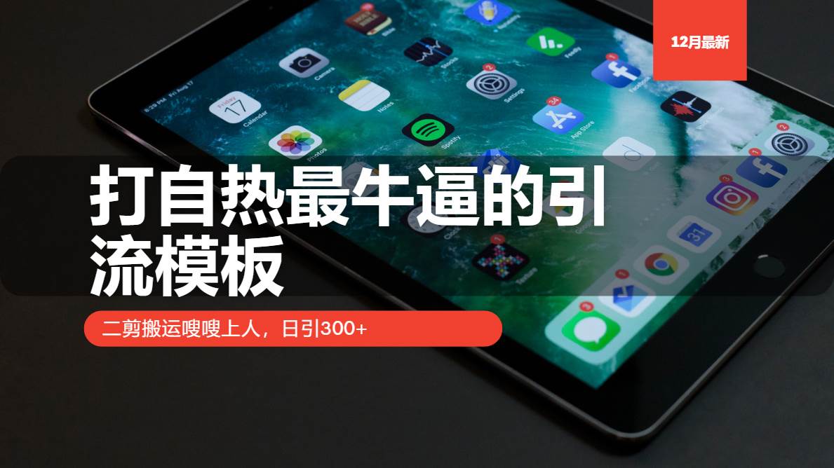 （13654期）打自热最牛逼的引流模板，二剪搬运嗖嗖上人，日引300+-立刻分享网创平台