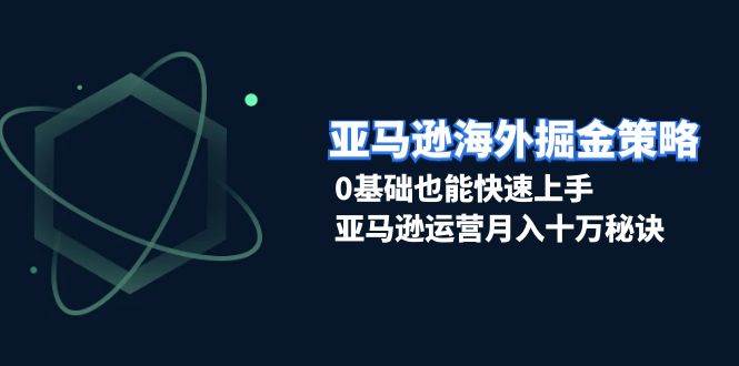 （13644期）亚马逊海外掘金策略，0基础也能快速上手，亚马逊运营月入十万秘诀-立刻分享网创平台