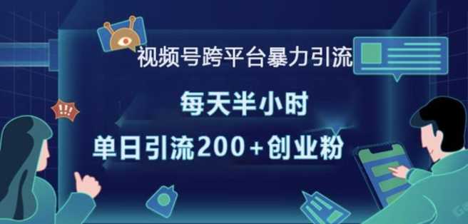 视频号跨平台暴力引流，每天半小时，单日引流200+精准创业粉-立刻分享网创平台