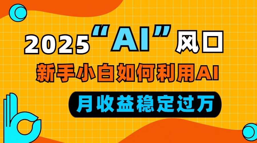 （13821期）2025“ AI ”风口，新手小白如何利用ai，每月收益稳定过万-立刻分享网创平台