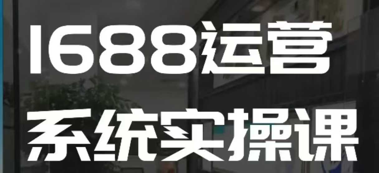 1688高阶运营系统实操课，快速掌握1688店铺运营的核心玩法-立刻分享网创平台