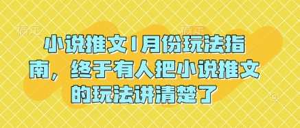 小说推文1月份玩法指南，终于有人把小说推文的玩法讲清楚了!-立刻分享网创平台