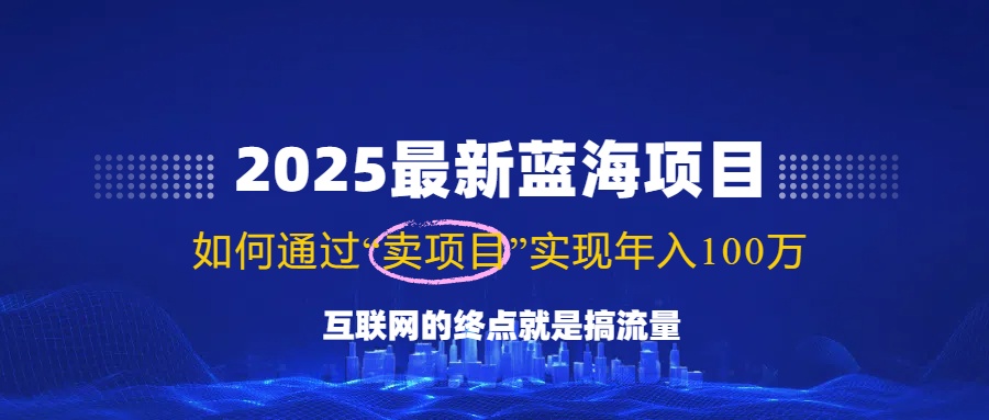 2025最新蓝海项目，零门槛轻松复制，月入10万+，新手也能操作！-立刻分享网创平台