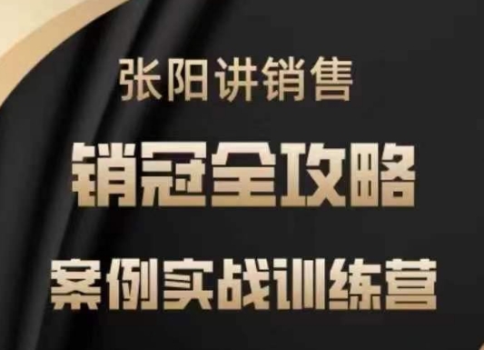 张阳讲销售实战训练营，​案例实战训练，销冠全攻略-立刻分享网创平台