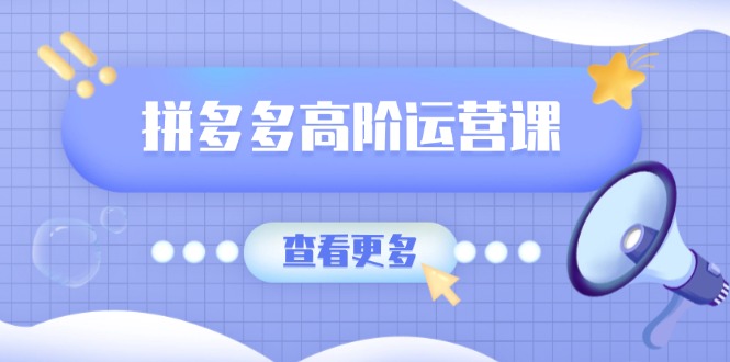 拼多多高阶运营课：极致群爆款玩法，轻付费无尽复制，打造单品爆款之路-立刻分享网创平台