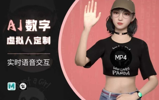 Ai数字人虚拟(智能体)实时语音交互特训营，​自行定制超写实角色AI数字人交互技术-立刻分享网创平台