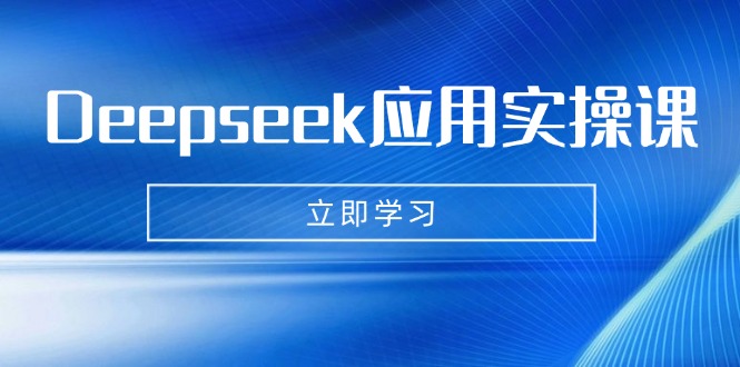 Deepseek应用实操课：AI制作数字妈妈、写真、短视频，辅导作业，PPT制作等-立刻分享网创平台