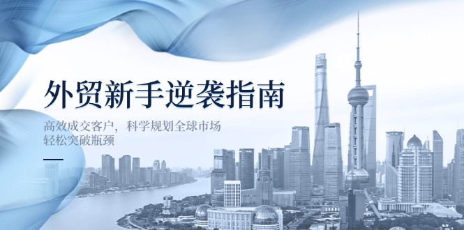 外贸新手逆袭指南：高效成交客户，科学规划全球市场，轻松突破瓶颈-立刻分享网创平台