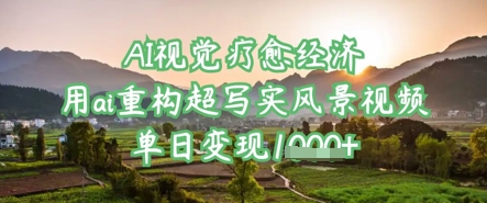 AI视觉疗愈经济：用ai重构超写实风景视频，单日变现多张-立刻分享网创平台