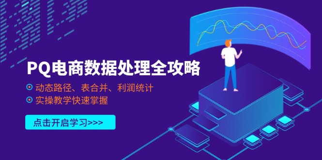 PQ电商数据处理全攻略，动态路径、表合并、利润统计，实操教学快速掌握-立刻分享网创平台