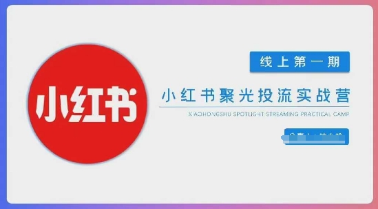 小红书聚光陪跑第一期，教你从0到1玩转小红书聚光投流，搭建小红书付费投流团队，更快的见到效果-立刻分享网创平台