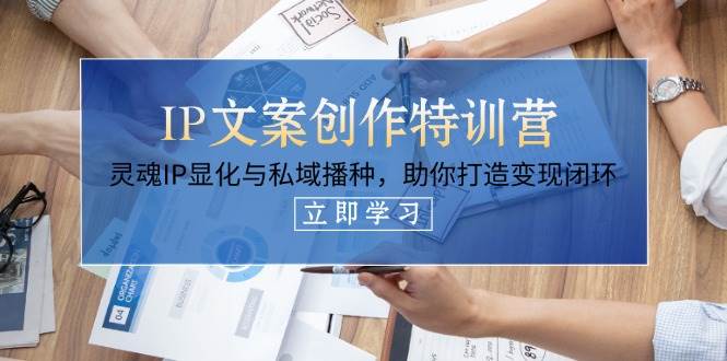 IP文案创作特训营，灵魂IP显化与私域播种，助你打造变现闭环(14节课)-立刻分享网创平台