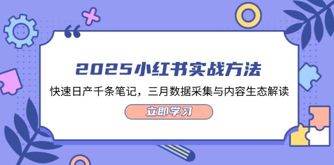2025小红书实战方法，快速日产千条笔记，三月数据采集与内容生态解读-立刻分享网创平台