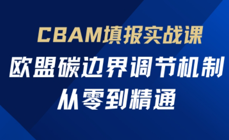 欧盟CBAM填报实战从零到精通-立刻分享网创平台
