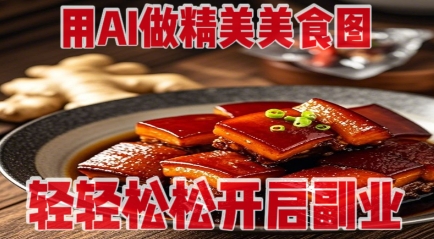 用AI做精美美食图，无需专业设备拍摄，轻轻松松开启副业-立刻分享网创平台