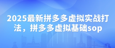 2025最新拼多多虚拟实战打法，拼多多虚拟基础sop-立刻分享网创平台