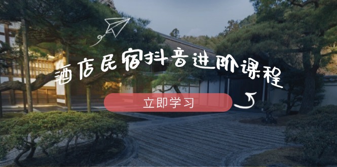 酒店民宿抖音进阶课程，掌握流量渠道与推流逻辑，打造爆款内容-立刻分享网创平台