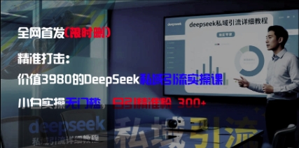 精准打击：价值3980的DeepSeek私域引流实操课，小白实操无门槛，日引精准粉300+-立刻分享网创平台