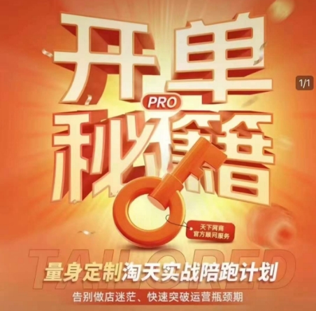 淘宝开单秘籍PRO，量身定制淘天实战陪跑计划，告别做店迷茫、快速突破运营瓶颈期(更新)-立刻分享网创平台