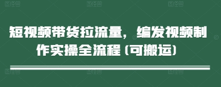 短视频带货拉流量，编发视频制作实操全流程(可搬运)-立刻分享网创平台