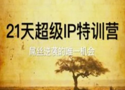 21天超级IP特训营，屌丝逆袭的唯一机会-立刻分享网创平台