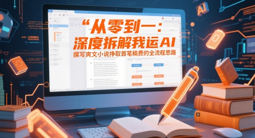 从零到一：深度拆解我运用AI撰写爽文小说挣取首笔稿费的全流程思路-立刻分享网创平台