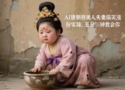 AI唐朝胖美人夫妻搞笑涨粉实操，五分钟教会你-立刻分享网创平台