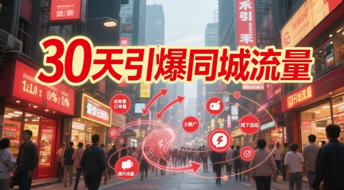 30天引爆同城流量：团购篇 认知篇 流量篇 来客篇 达人篇 老板人设IP篇 投流篇-立刻分享网创平台