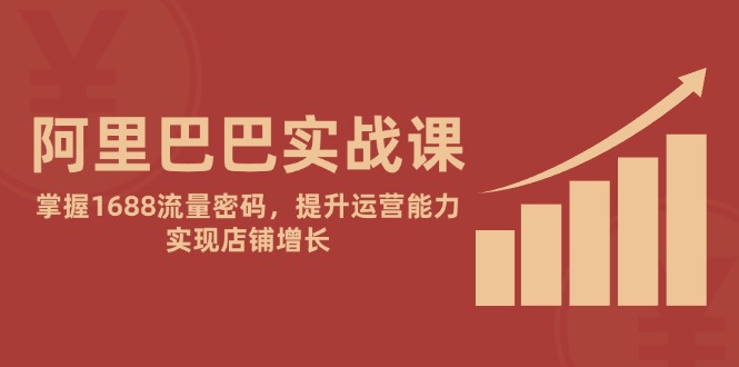阿里巴巴实战课：掌握1688流量密码，提升运营能力，实现店铺增长-立刻分享网创平台
