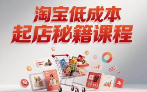 淘宝低成本起店系统课，助你快速起店，实现弯道超车-立刻分享网创平台