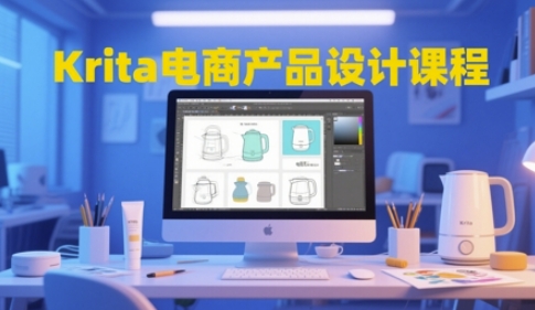 Krita电商产品设计课程，掌握从工具使用到创意落地的全链路设计能力-立刻分享网创平台