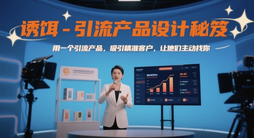 诱饵-引流产品设计秘笈，用一个引流产品，吸引精准客户，让他们主动找你-立刻分享网创平台