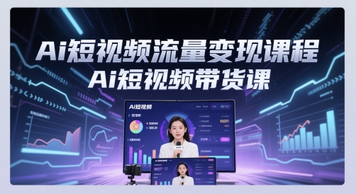 Ai短视频流量变现课程，Ai短视频带货课-立刻分享网创平台