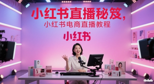小红书直播秘笈，小红书电商直播教程-立刻分享网创平台