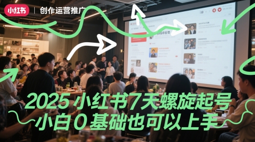 2025小红书7天螺旋起号，小白0基础也可以上手-立刻分享网创平台