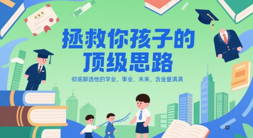 付费文章：拯救你孩子的顶级思路，彻底聊透他的学业、事业、未来，含金量满满-立刻分享网创平台