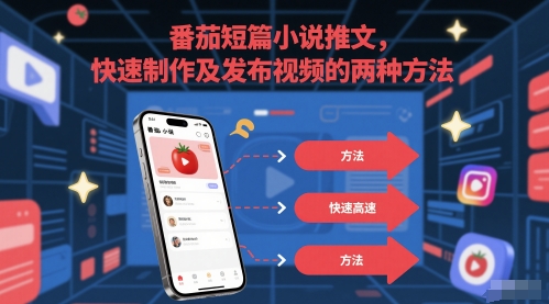 番茄短篇小说推文，快速制作及发布视频的两种方法-立刻分享网创平台