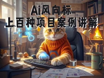 Ai风向标-附100种项目案例玩法-0基础小白到大神ai视频商业应用教学-立刻分享网创平台
