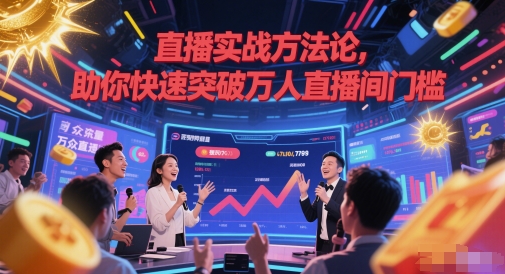 直播实战方法论，助你快速突破万人直播间门槛-立刻分享网创平台