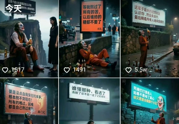 一条视频竟然15W赞！用AI制作小丑自嘲扎心文案视频，当下非常火爆的短视频流量神器-立刻分享网创平台