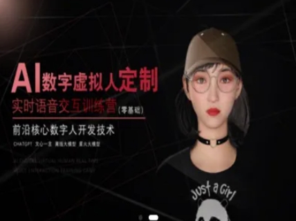 AI数字虚拟人定制，实时语音交互训练营(零基础)，前沿核心数字人开发技术-立刻分享网创平台