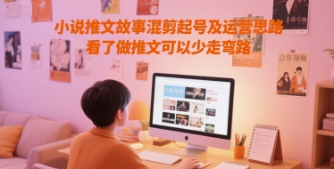 小说推文故事混剪起号及运营思路，看了做推文可以少走弯路-立刻分享网创平台