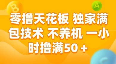 零撸天花板，独家满包技术 不养机 一小时撸满50+【揭秘】-立刻分享网创平台