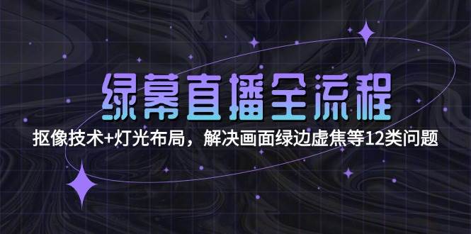 绿幕直播全流程：抠像技术+灯光布局，解决画面绿边虚焦等12类问题-立刻分享网创平台